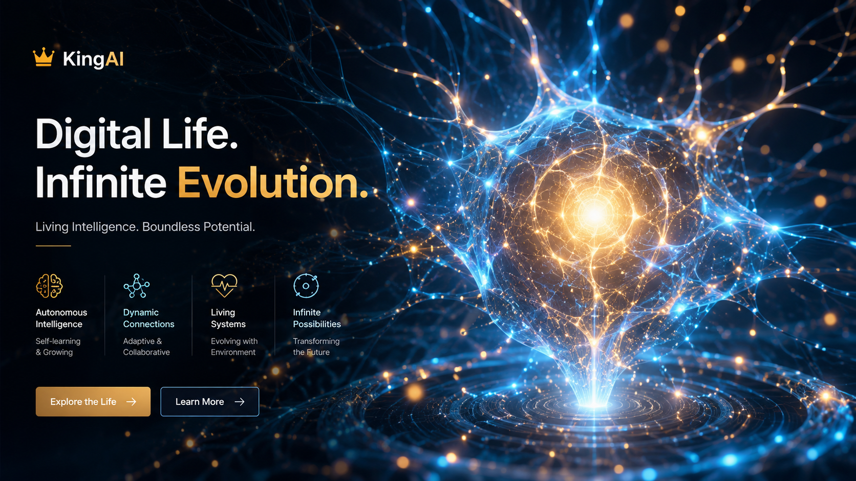 KingAI — a digital company of agents that think, execute and evolve.